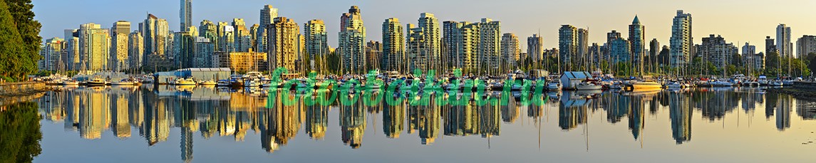 Фотообои Отражение небоскребов в воде