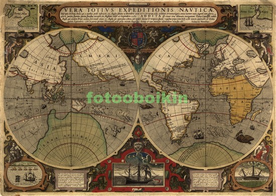 Карта мира 1752