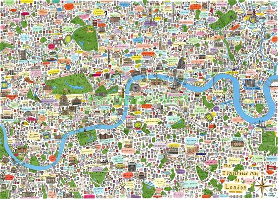 Карта Лондона иллюстрация