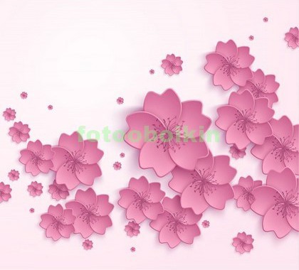 3D розовые цветы