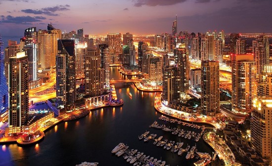 Ночной Город в Дубае