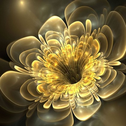 Желтый абстрактный цветок
