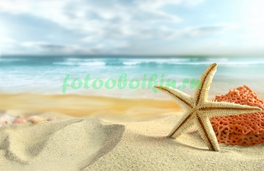 Фотоштора Звезда на песке
