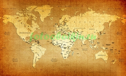 Фотоштора Карта со странами