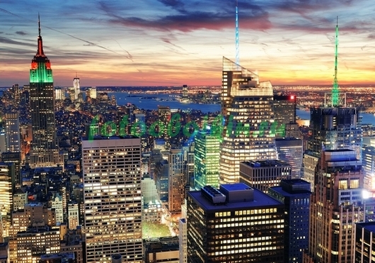 Фотоштора Прекрасный закат в Нью-Йорке