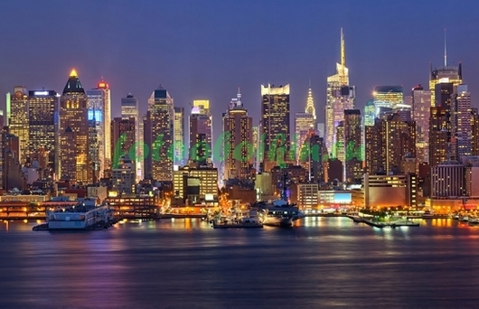 Фотоштора Панорама ночного Нью-Йорка