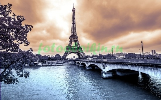 Фотообои Мост к Эйфелевой башне