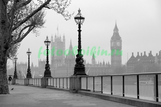 Фотообои Парламент в тумане