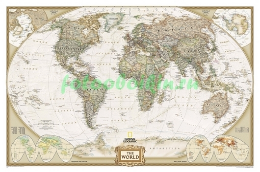 Фотоштора Старая карта мира