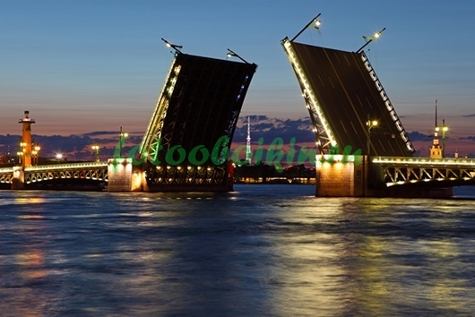 Фотоштора Разведенный мост