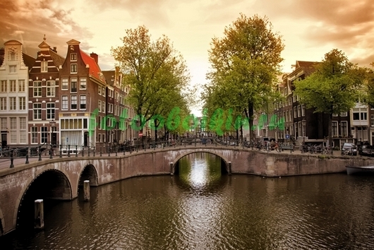 Фотообои Мост в Амстердаме