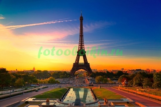 Фотоштора Закат в Париже
