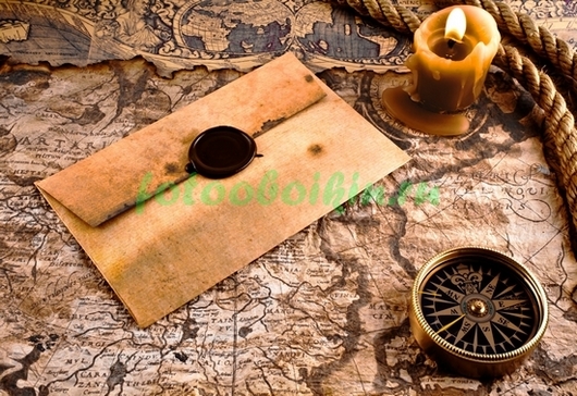Фотоштора Карта с письмом