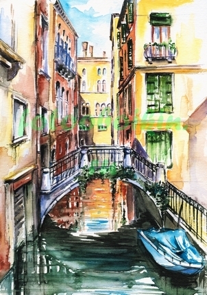 Фотоштора Венеция канал