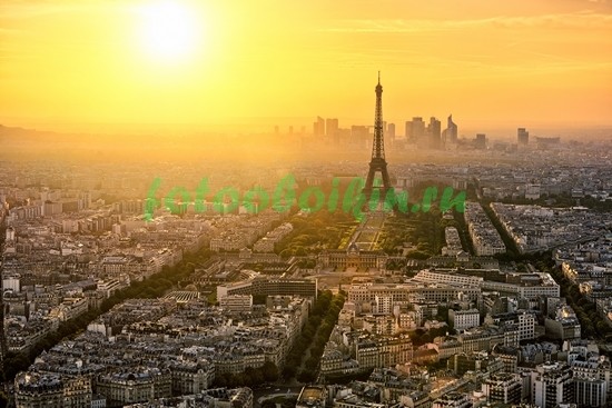 Фотоштора Закат над Парижем