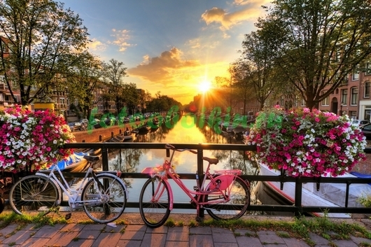 Фотоштора Амстердам каналы