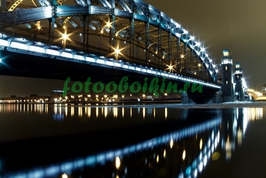 Фотообои Санкт-Петербург мост ночью