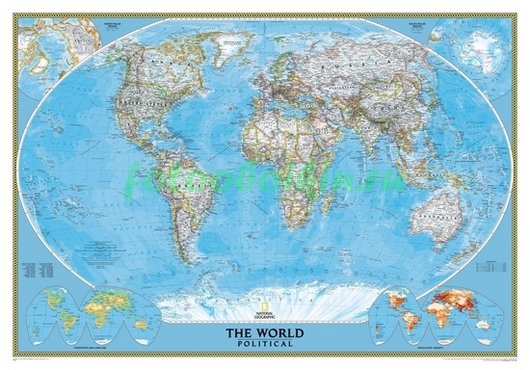 Фотоштора Политическая карта мира