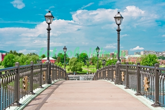 Фотоштора Зеленый мост в парке Царицыно