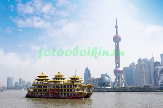 Фотоштора Шанхай вид со стороны реки