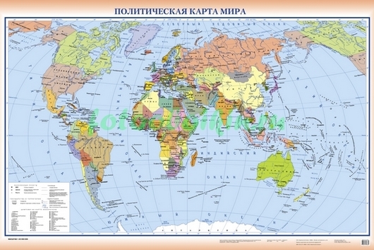 Фотоштора Карта политическая