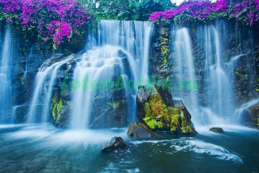 Фотообои Водопад индиго