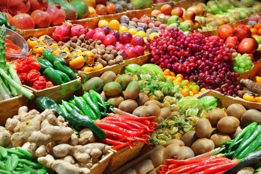 Фотоштора Прилавок с овощами