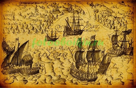 Фотообои Карта корабли