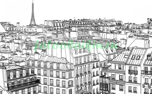 Фотообои Крыши Парижа