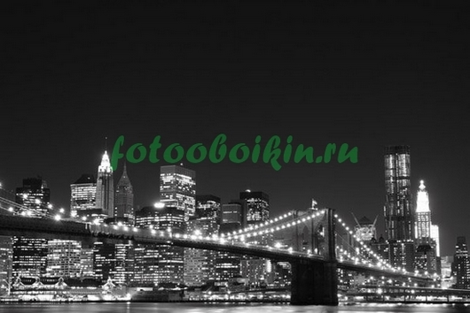 Фотообои Бруклинский мост темной ночью