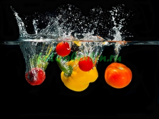 Фотоштора Овощи в воде