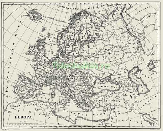 Фотоштора Старая карта Европы