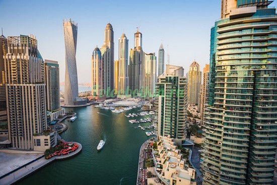 Фотообои Небоскребы у берега в Дубаи