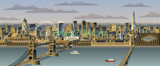 Фотоштора Лондон панорама