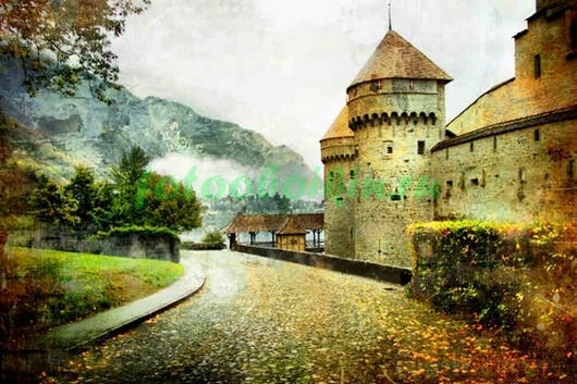 Фотоштора Пейзаж с замком