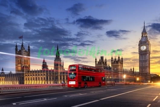 Фотообои Лондон красный автобус