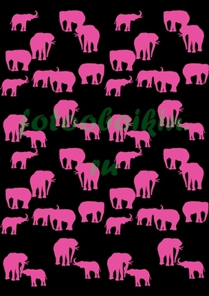 Фотообои Розовые слоники