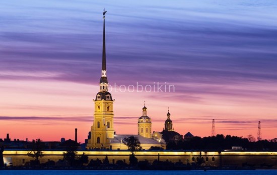 Фотоштора Петропавловская крепость закат