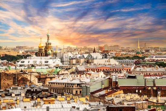 Фотообои Санкт-Петербург вид сверху