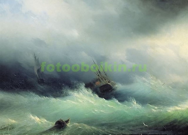 Модульная картина rep10155 Бурное море 1860
