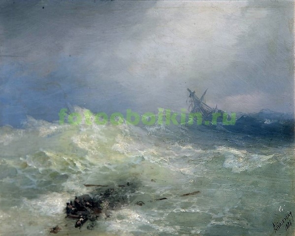 Модульная картина rep10163 Буря 1886. Дерево
