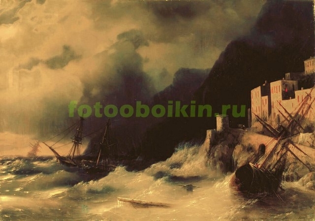 Модульная картина rep10165 Буря на море 1850