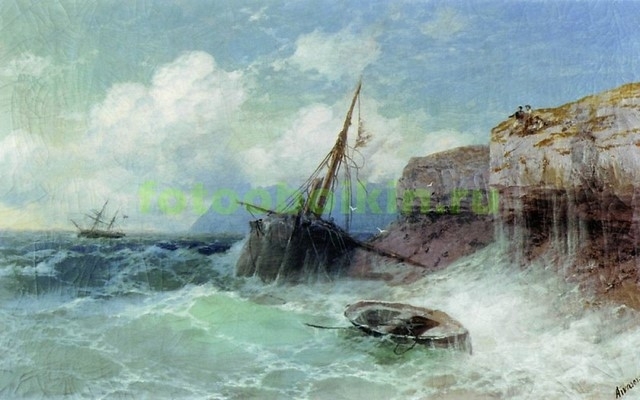 Модульная картина rep10167 Буря на море 1880