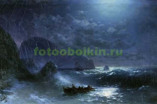 Модульная картина rep10171 Буря на море ночью 1895