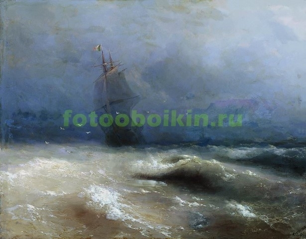 Модульная картина rep10175 Буря у берегов Ниццы 1885