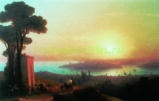 Модульная картина rep10201 Вид Константинополя с Чамлича 1870-е