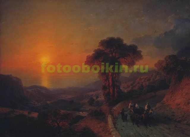 Модульная картина rep10204 Вид моря с гор.Крым 1864