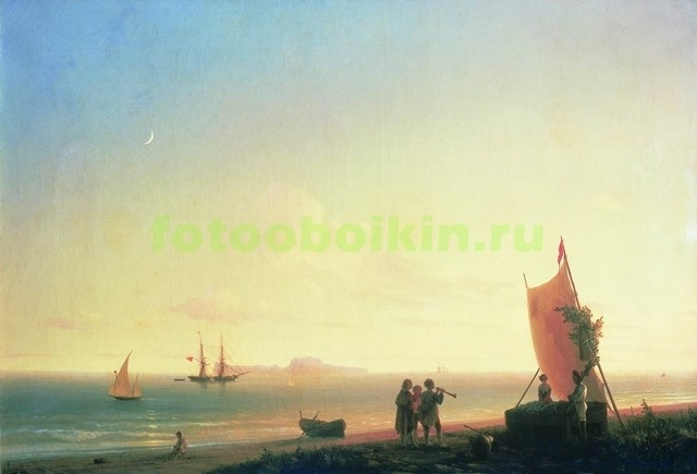 Модульная картина rep10208 Вид на острове Капри 1845