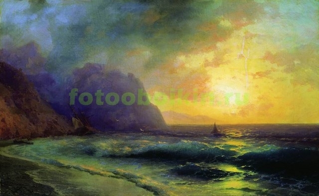 Модульная картина rep10230 Закат на море 1853