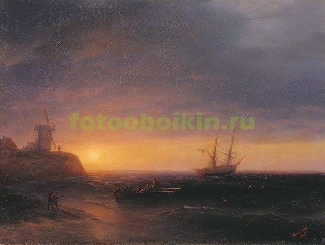 Модульная картина rep10231 Закат на море 1878